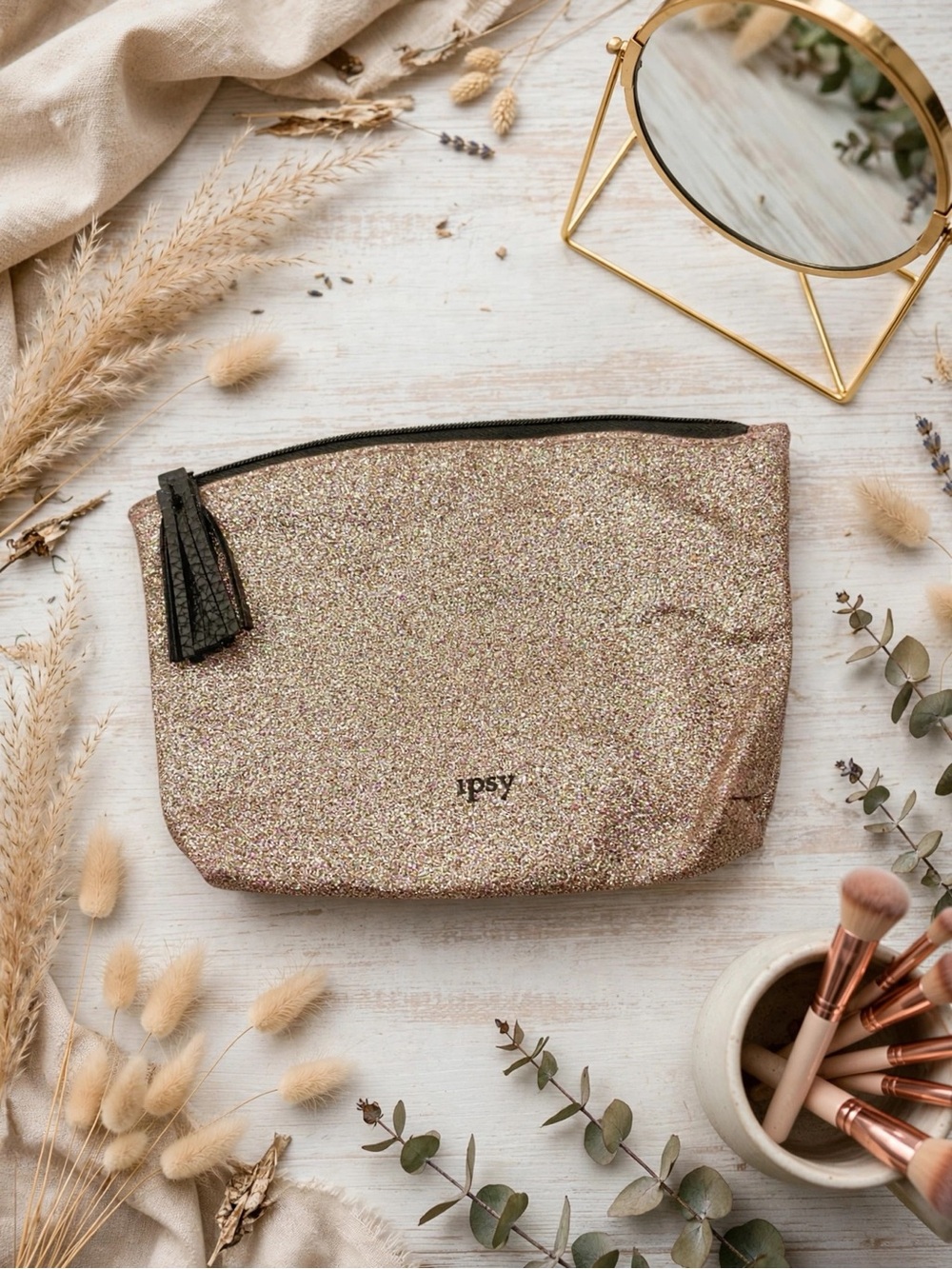 💥 4/$20 🆕 Ipsy Multi-Coloured Glitter Cosmetic Bag